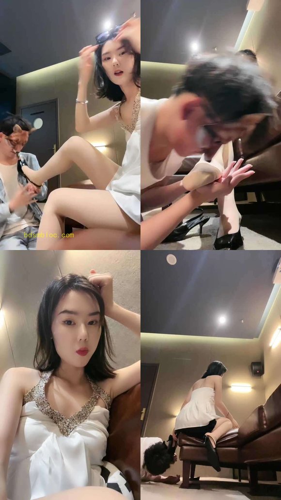 【暴躁小溪】私人影院诱惑调萌新/踩踏/坐垫伺候/舔高跟