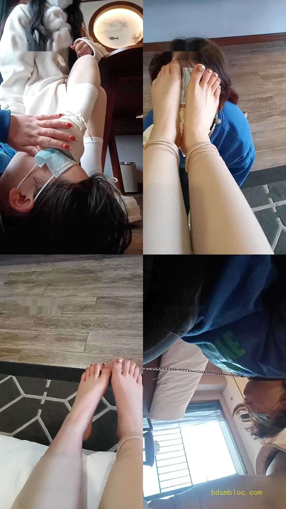【爱可呀】母畜-舔脏鞋底臭白袜/全体重踩
