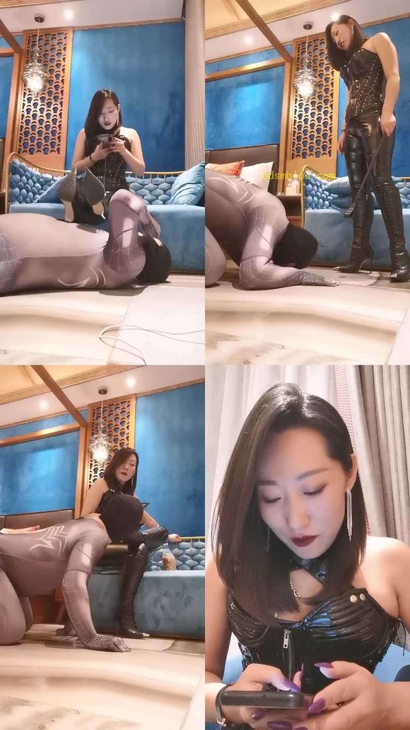 【冷御女王】严厉主皮衣皮靴刑虐狗