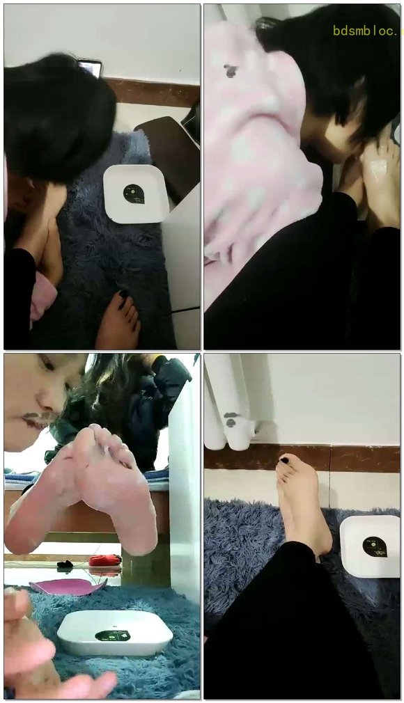 【冰女王】裸足脚喂食女奴，再伺候洗脚