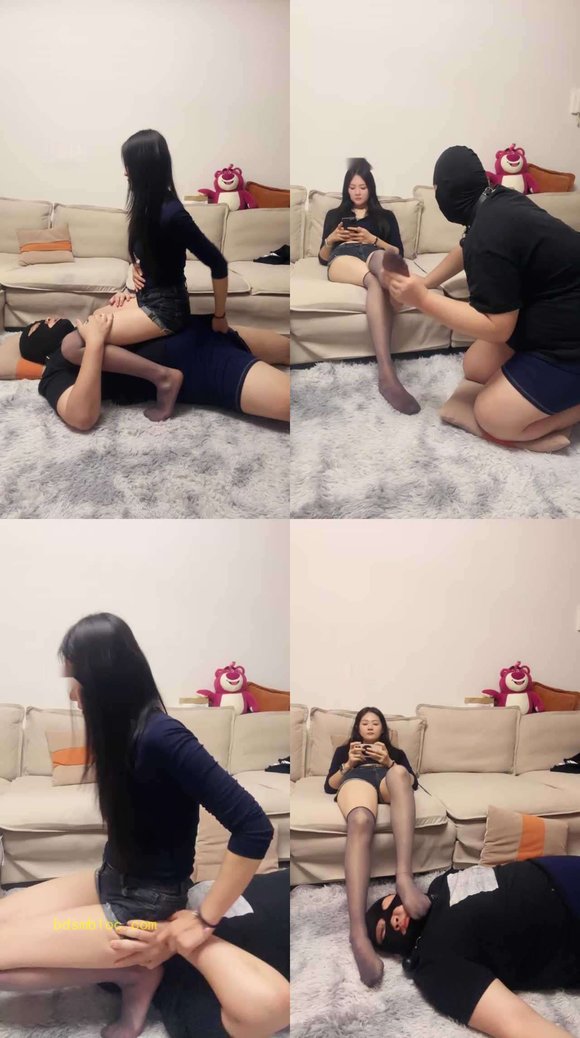 【埋埋汰汰】丝袜踩脚奴/口球塞嘴/坐脸窒息