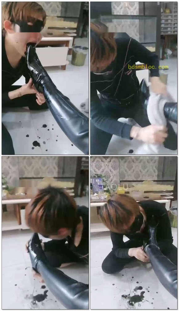 【微柔】舌头打鞋油鞋尖插狗嘴吞鞋油