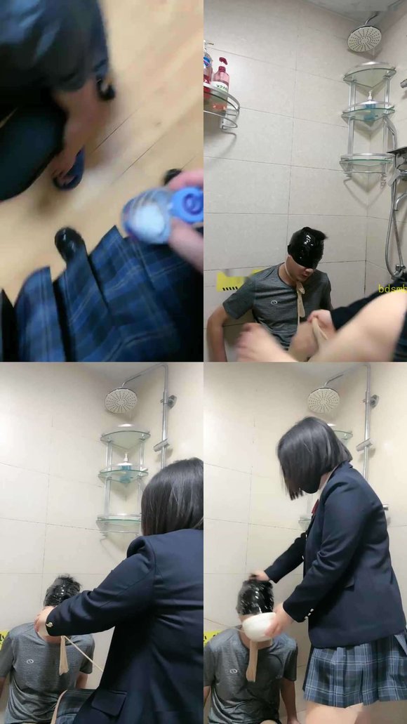 【可馨大大】JK学生主厕所玩/深喉圣水淋浴