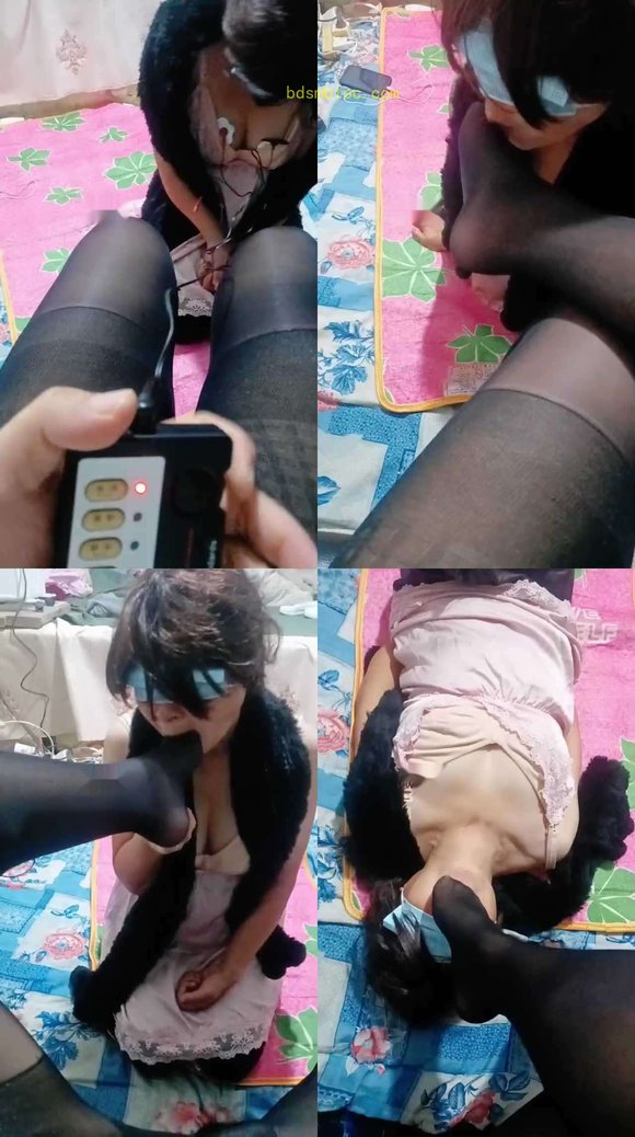 【伪娘和人妻】贴片电击/丝袜jio跪舔