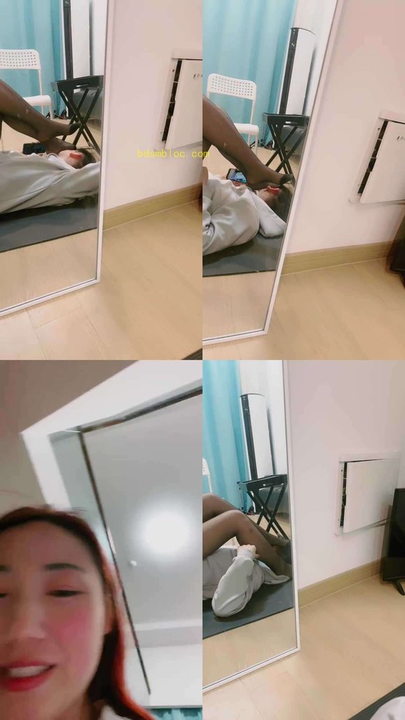 【语阳】黑丝碾压踩脚垫狗