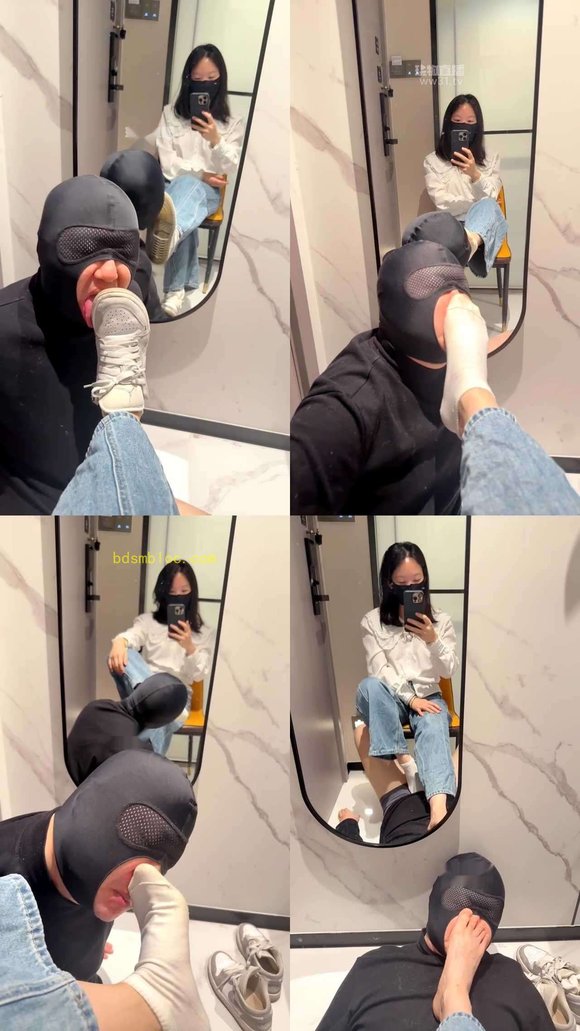【可可公主】镜前羞辱臭脚清道夫