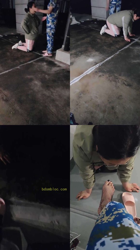 【是樱樱呀】户外调教母狗耳光舔脚