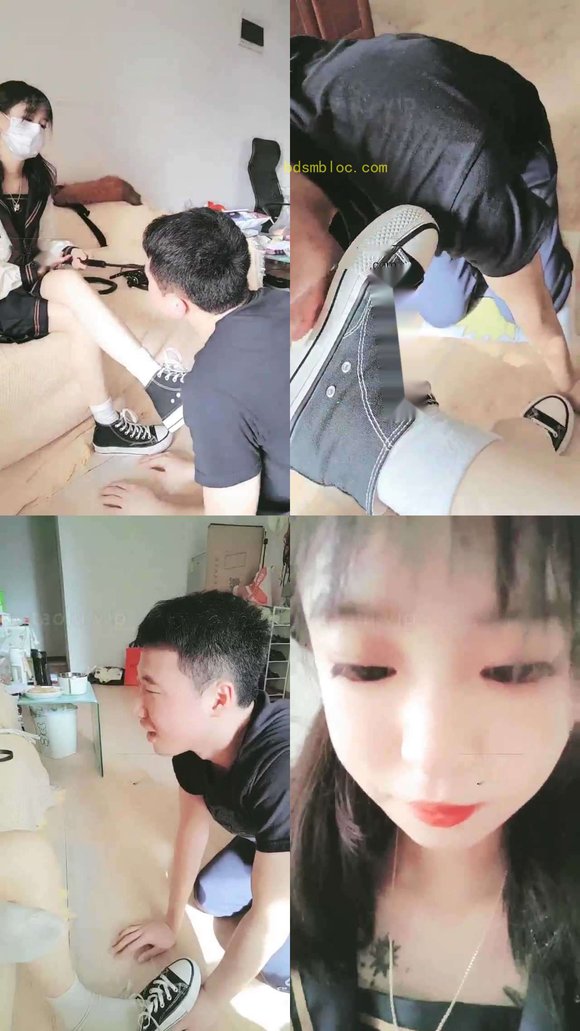 【奶味小仙女】暴力玩奴 匡威加白棉袜