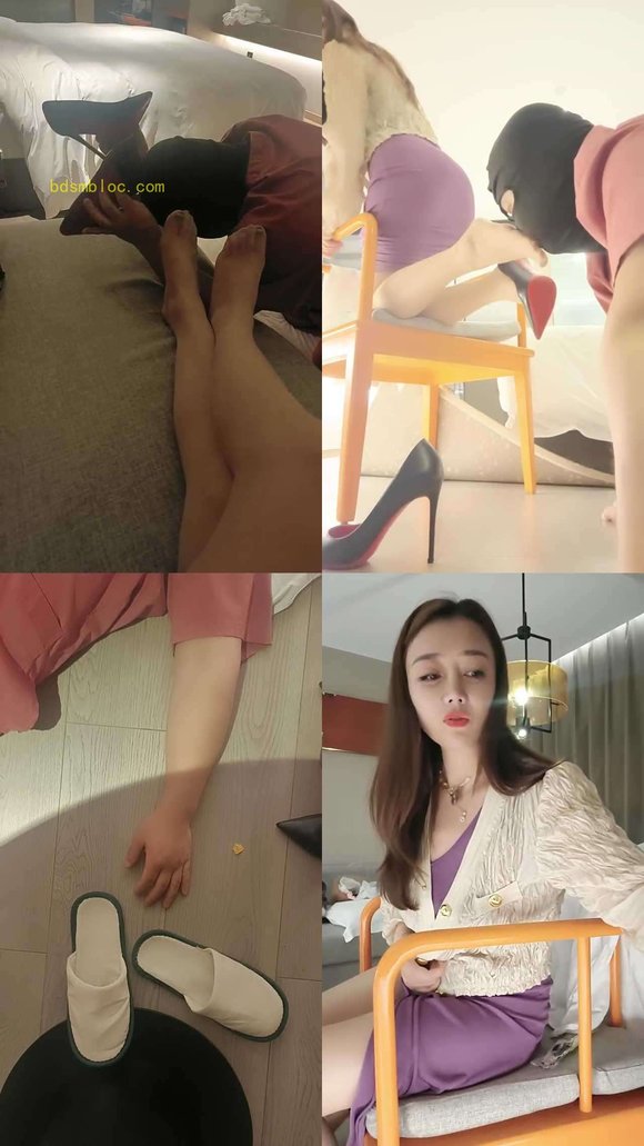 【咩祖】高跟肉丝脚玩虐恋足奴