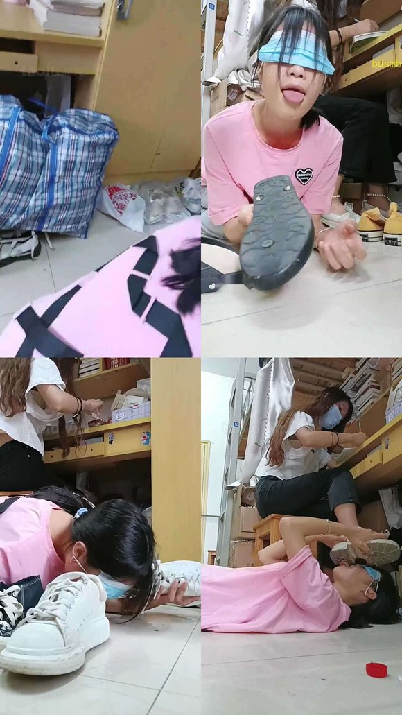 【爱可呀】带学姐去素人寝室伺候/跪拜清理各种鞋