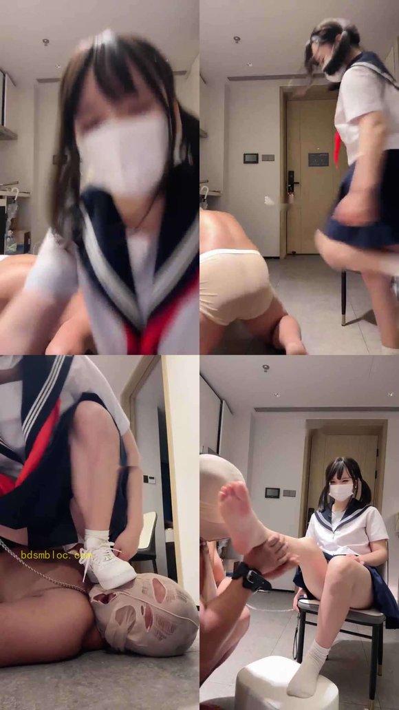 【黑心兔】调教香水发骚狗踢档踹打踩踏手脚耳光暴扇白袜裸足除臭闻舔脚