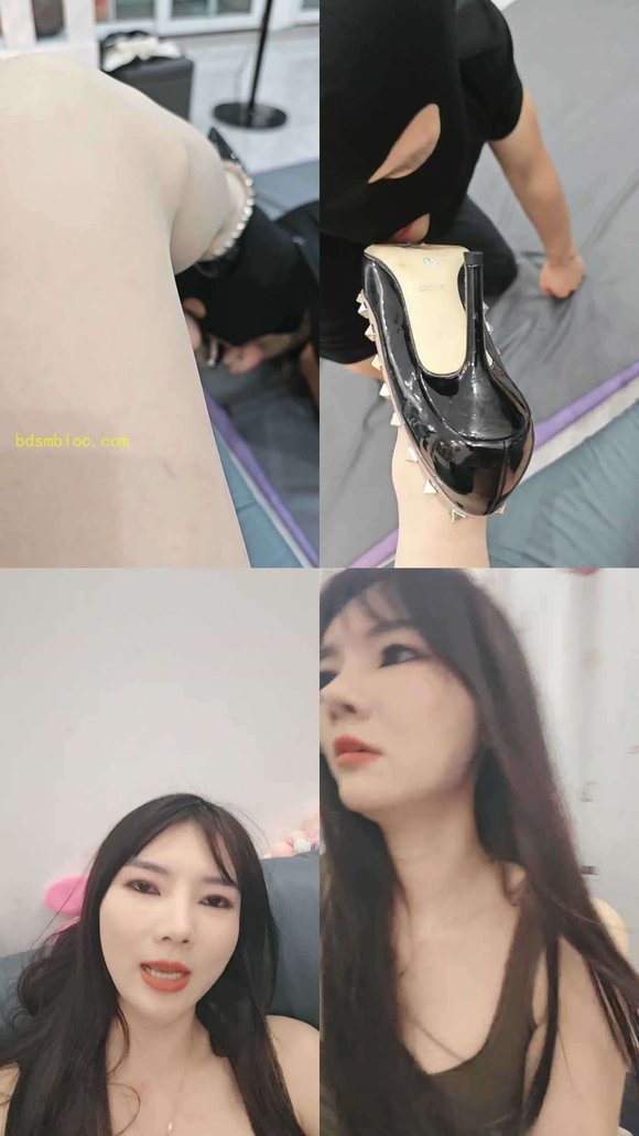 【木子大大】跪舔铆钉高跟肉丝jio