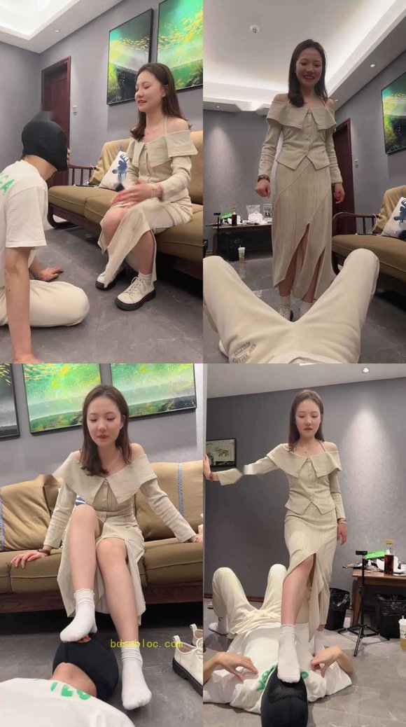 【狗哥】羞涩女神白皮鞋白袜气味辱