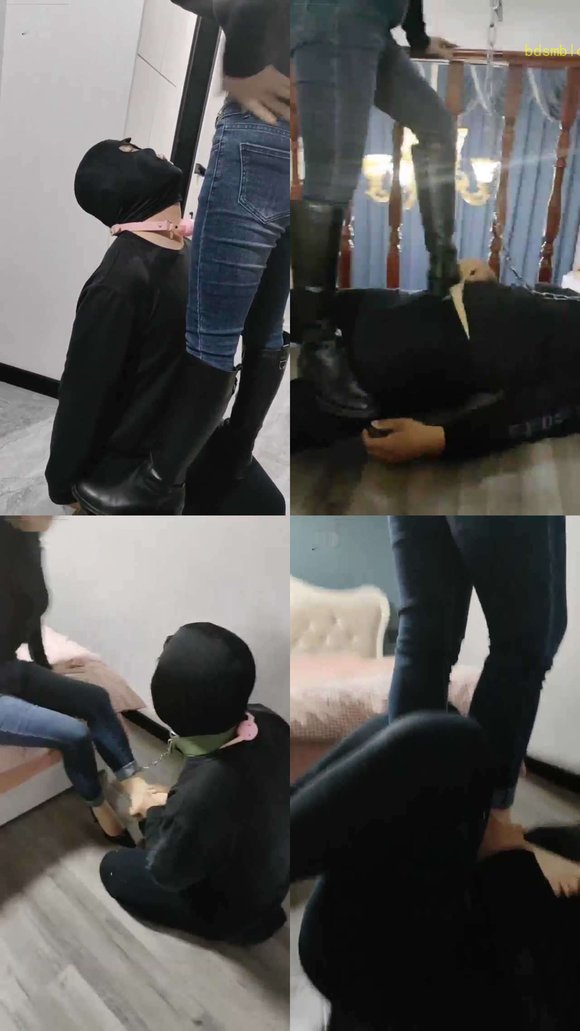 【辣姐】调教 皮靴踩踏脚奴 舔裸足