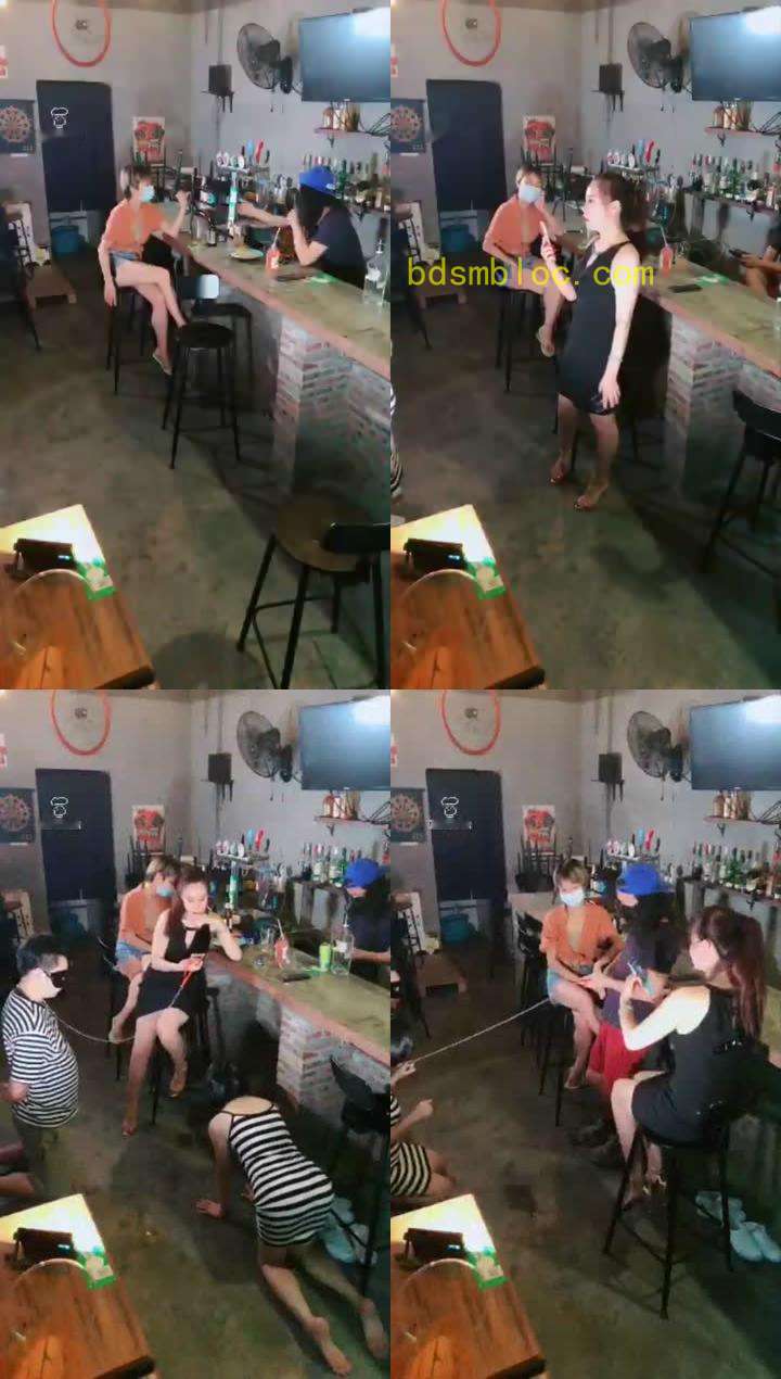 【囚夫妻】上官娴主带着囚夫囚妻到酒吧 指导酒吧客人如何玩我们
