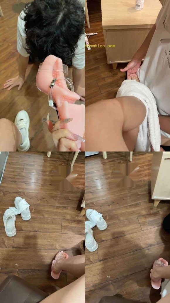 【婉纱Sama】足交鞋玩贱狗