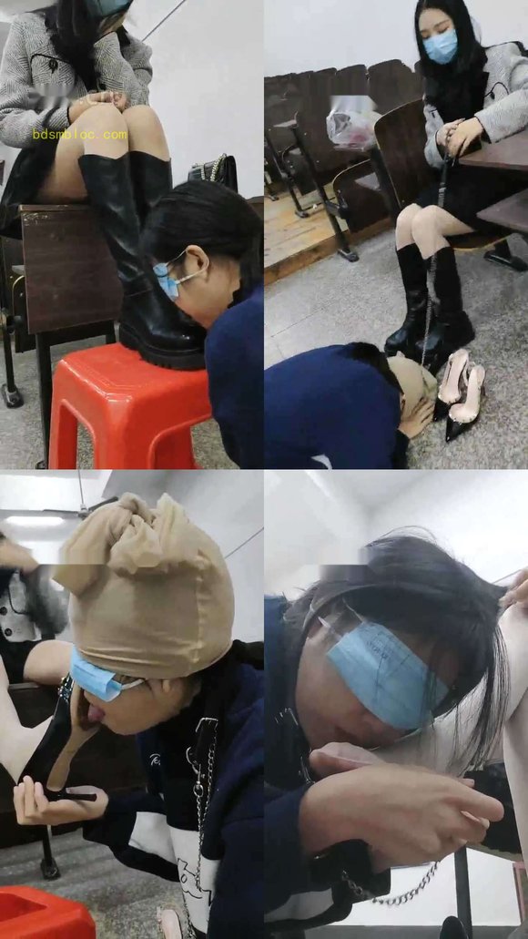 【爱可呀】学姐在教室里伺候校花