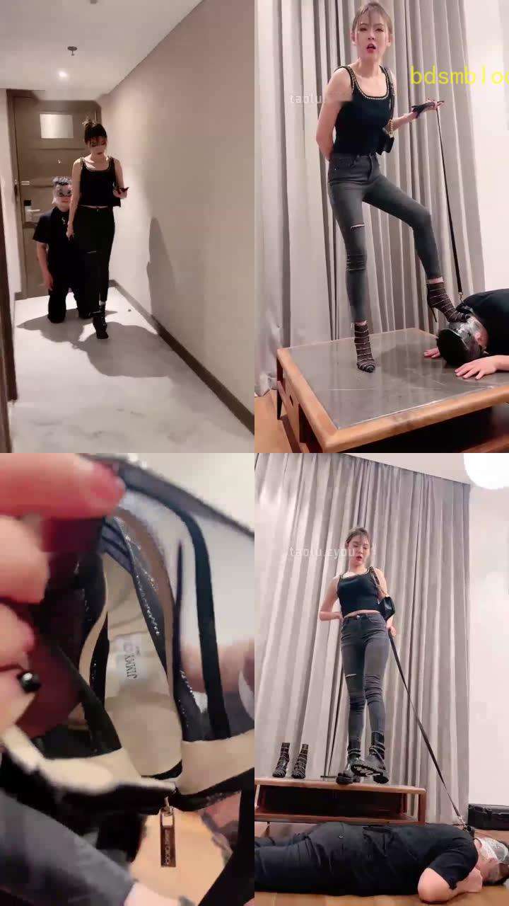 【宇婉莹】调教课裸靴控