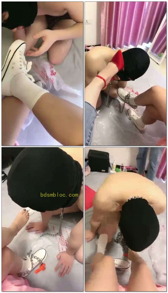【糖糖S】侄女小姨一起圣水玩狗