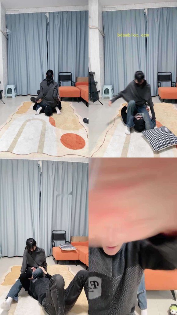 【猴歌】07女大紧身牛仔裤调教