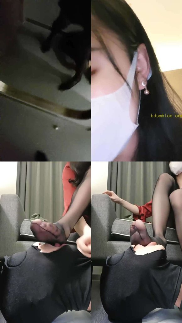 【米小唐】御姐黑丝高跟辱狗