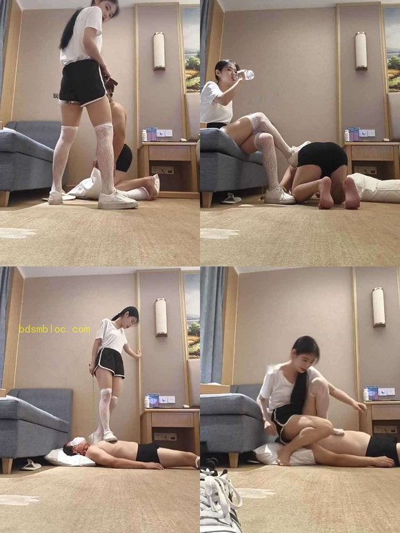 【汀兰】小白鞋白丝-鞭打踢裆虐乳-坐脸