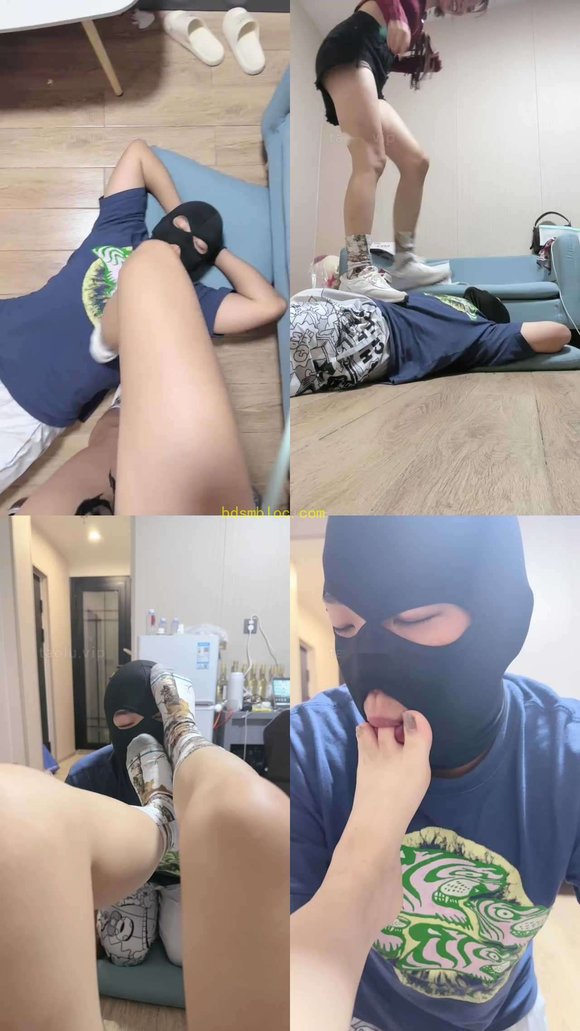 【jenn02】运动鞋白棉袜踩狗奴