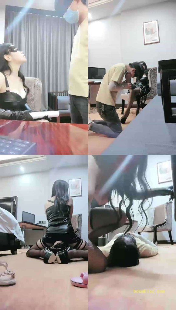 【韩韩S】深夜福利剧情女上司虐下属素人小奶狗强制恋足，坐脸鞭打