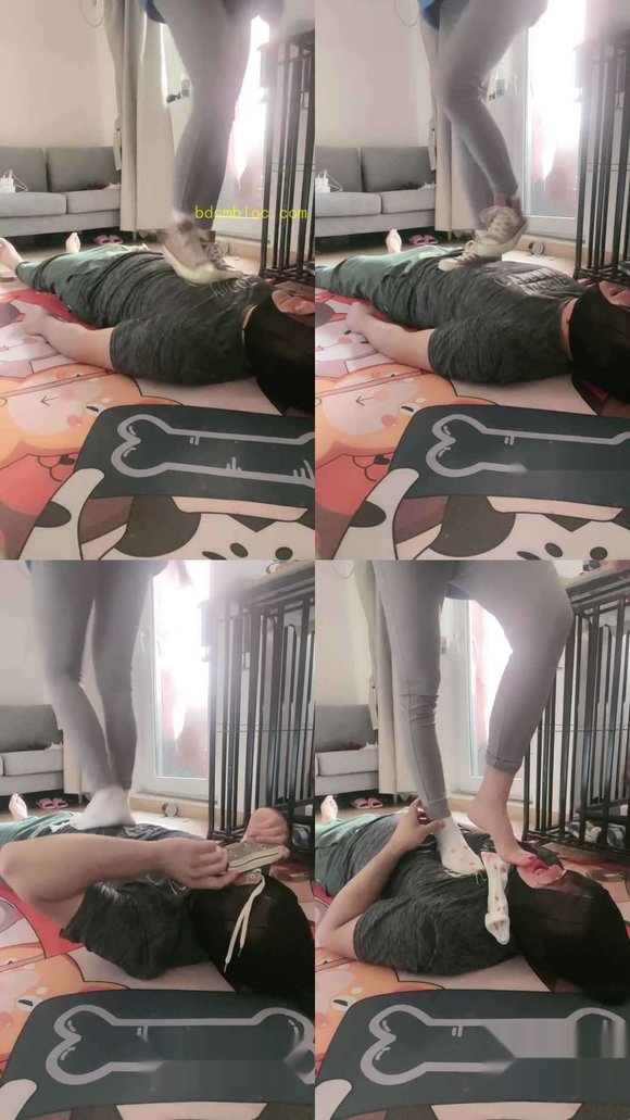 【桃子老师】帆布鞋棉袜全体重踩踏