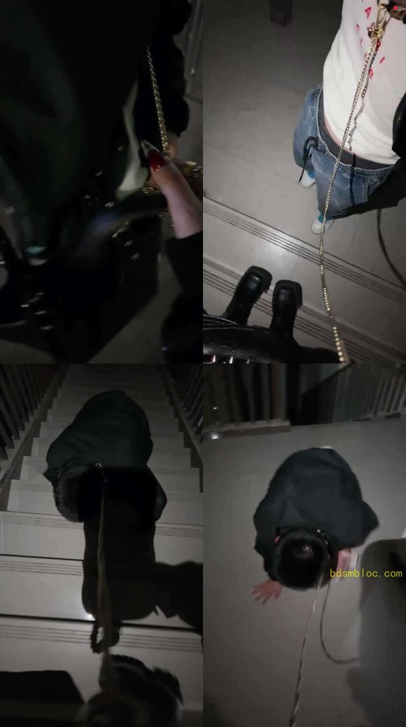 【玥樾】户外狗链遛狗/桌底舔脏鞋白袜