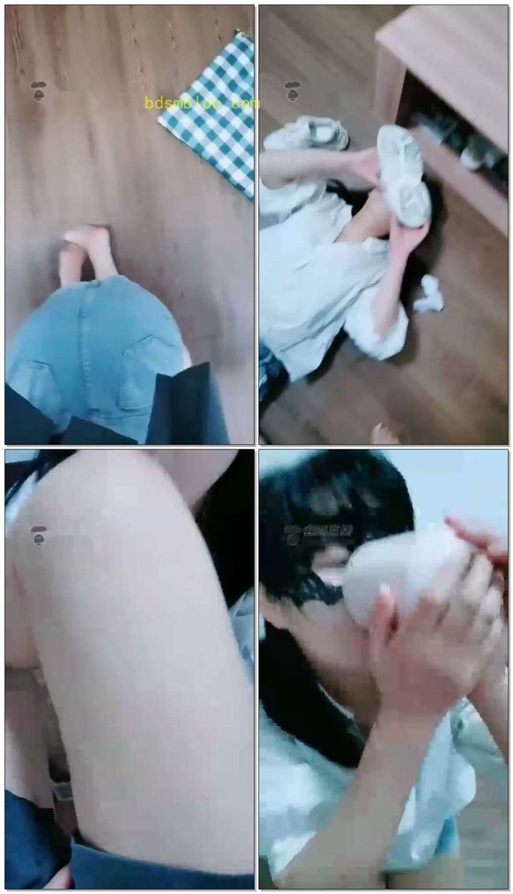 【微甜Sss】让小云“姐姐”舔臭脚，运动鞋棉袜原味