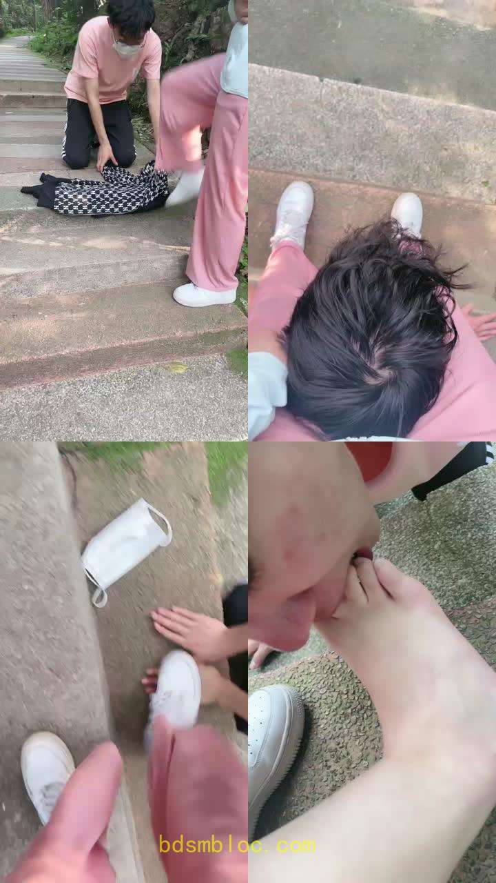 【欣欣】户外调-舔脏鞋/转胯爬行/揪耳朵/头顶鞋闻袜