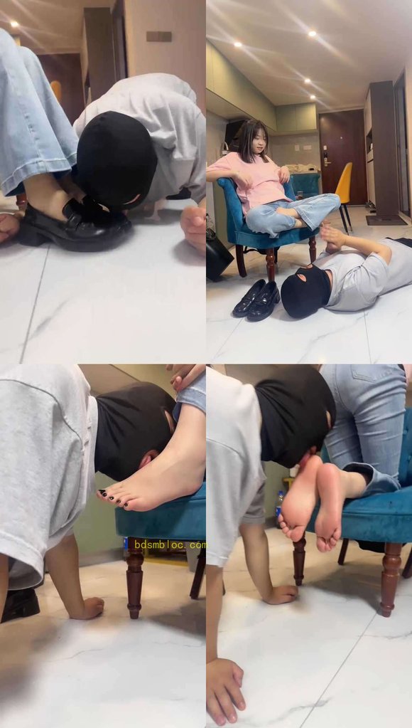 【阿昆】小皮鞋调狗舔/全体重踩踏坐头/裸足捂脸深喉