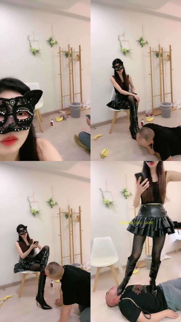 【未知女主】高筒靴 黑丝袜 踩踏 深喉