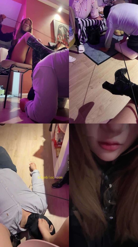 【武汉S橙子】磕头狗在主人妹妹脚下犯贱