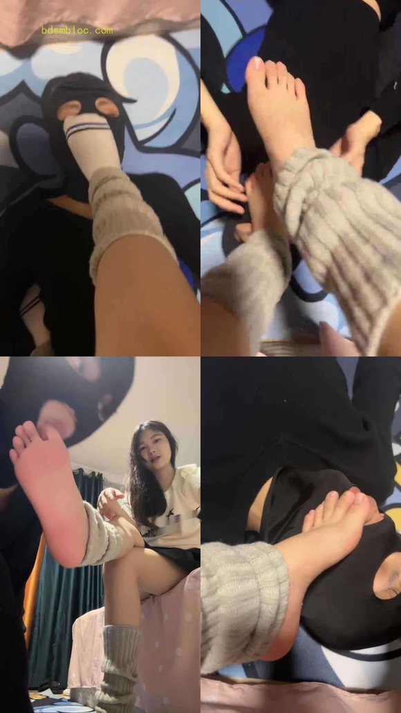 【甜恬】超臭白棉袜捂脸窒息