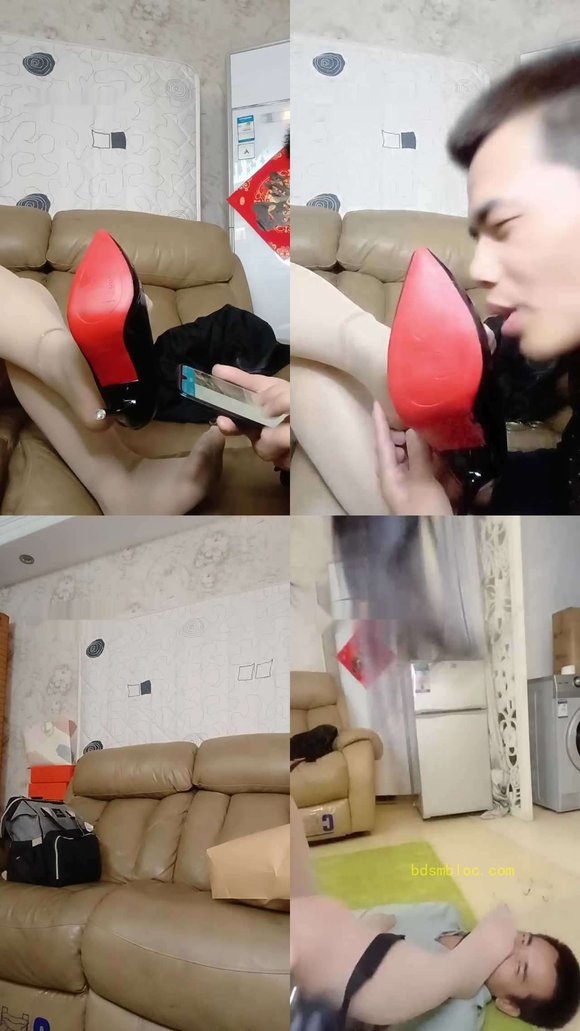 【笑笑女王】双S-园丝袜高跟恋足舔【下】