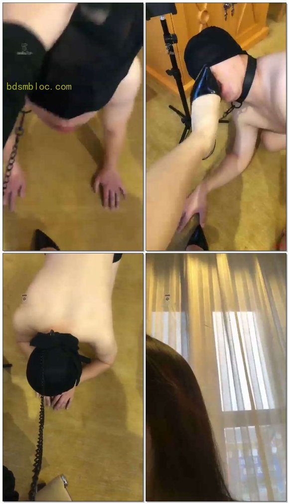 【诗允S】新s调教骚狗儿，高跟鞋舔到反光