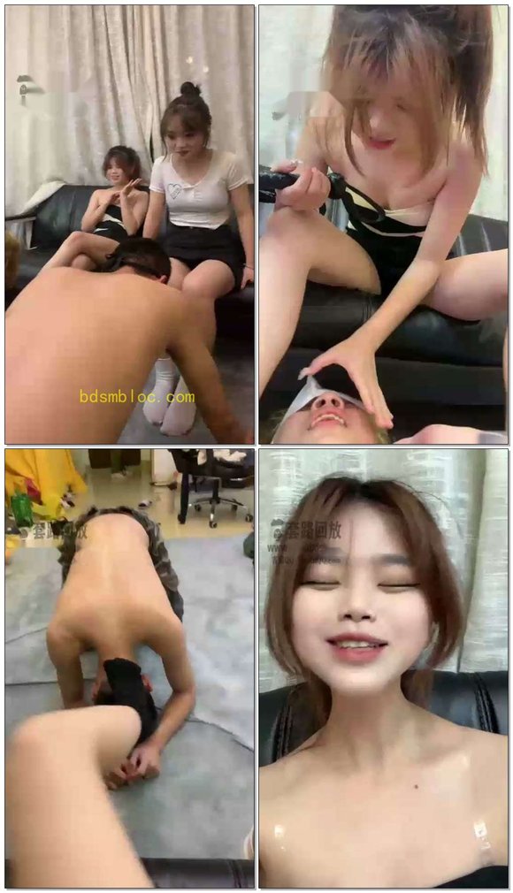 【甜甜Master】带着素人闺蜜调教她男朋发和我家奴