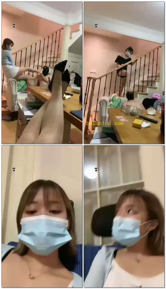 【露娜lulu】杭州南笙&amp;露娜双S调狗丝袜深喉舔脚脚耳光人妻+健身教练（续集）
