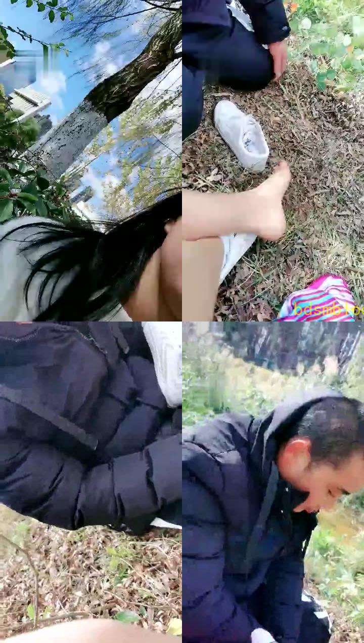 【御灵学姐】野外小白鞋调教
