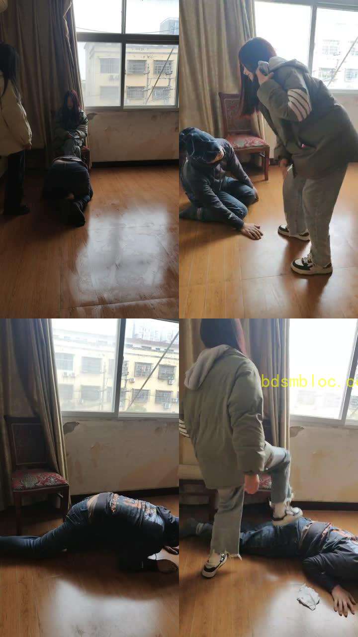 【最抗揍M】双S学生精神小妹暴力调-踢踹/运动鞋踩/骑马转胯