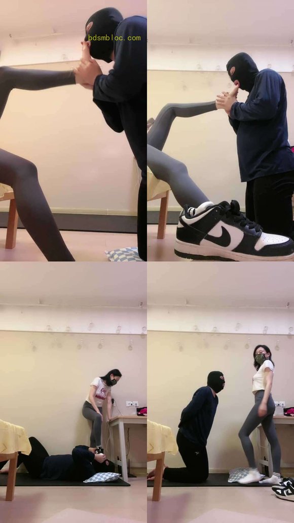 【小妮】运动鞋白袜全体重踩