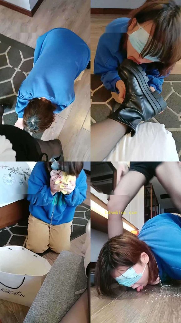 【爱可呀】母猪闺蜜给我清理脏鞋子