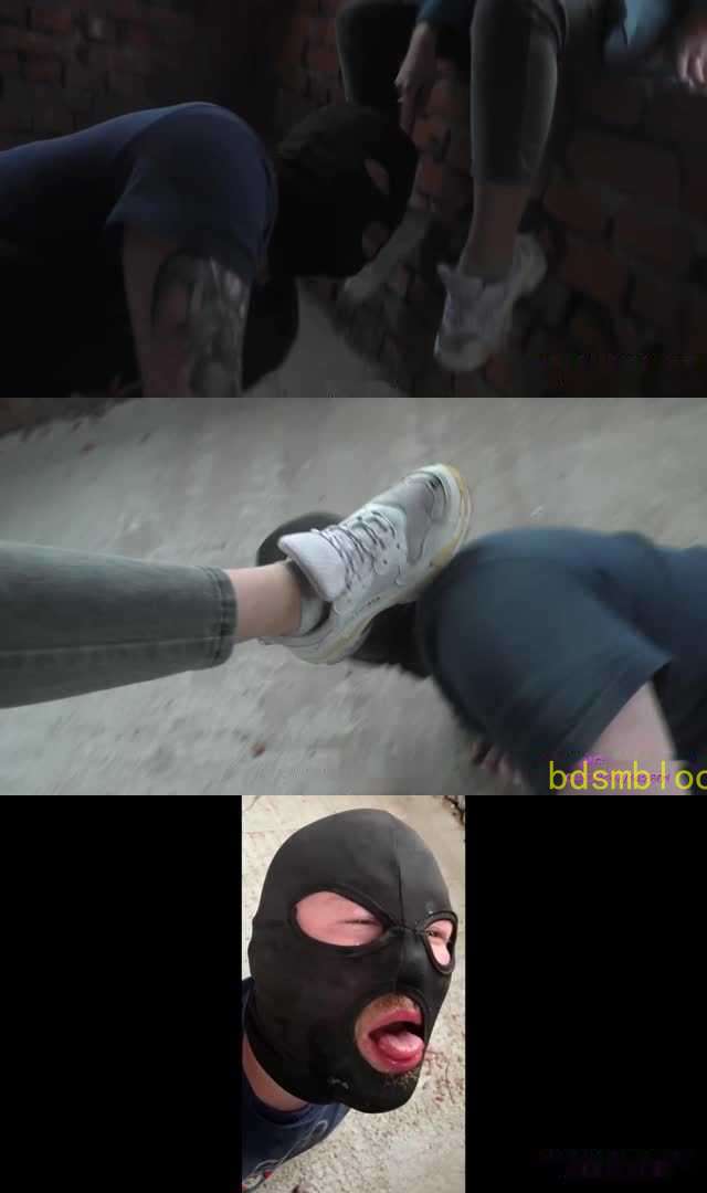 【欧美女王】Nicole女王烂尾楼残虐贱狗，舔脏鞋底喝浓痰！还拍照羞辱！