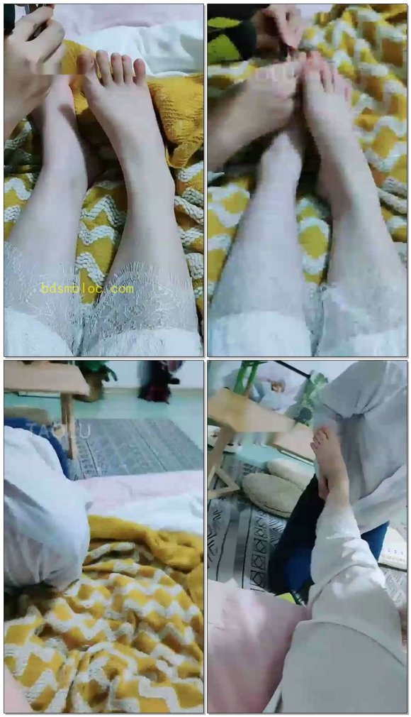 【裳洛洛】卸个美甲，调教深喉踩踏