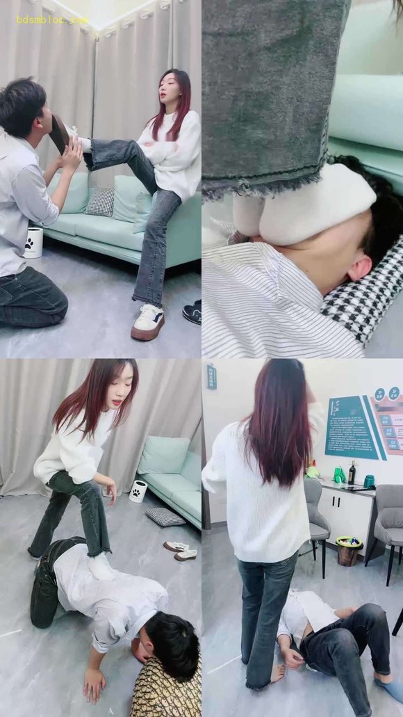 【术术】腿绞窒息/踩踏/原味白袜辱/踢踹/裸足踩狗脸