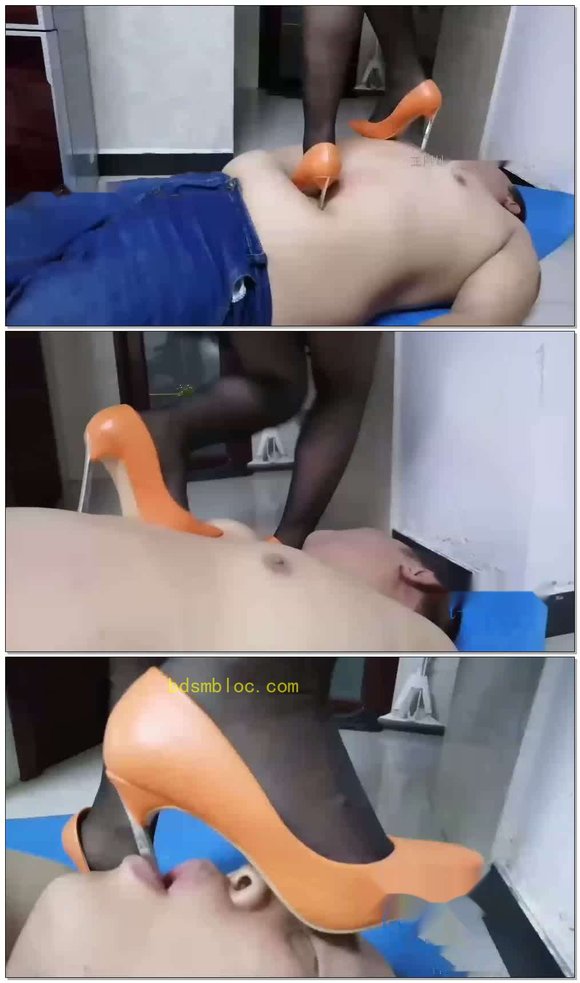 【傲视之巅·冰】性感橙色跟鞋入肉踩踏