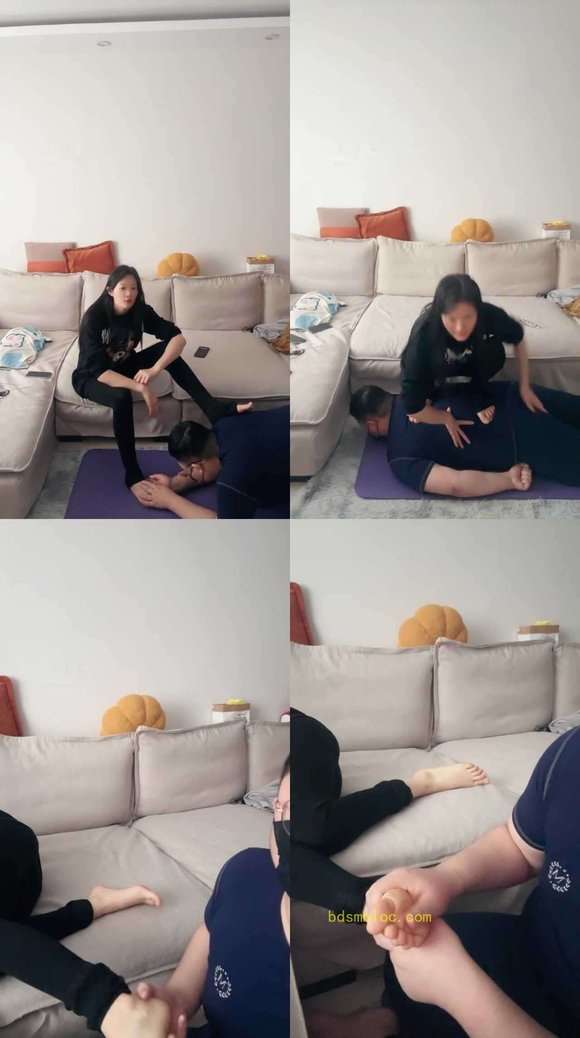 【埋汰】运动后玉足踩虐教练奴