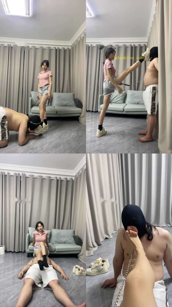 【素人挖掘机】转胯狗爬/鞭打耳光/小白鞋黑袜踩/坐脸窒息